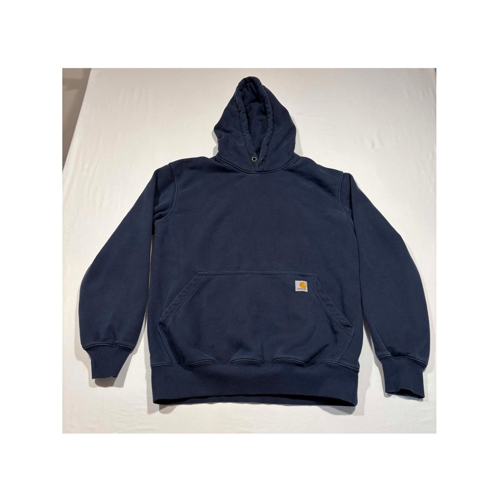 Carhartt Rain Defender Loose‎ Fit Hoodie Mens Medium Navy Heavyweight Sweatshirt